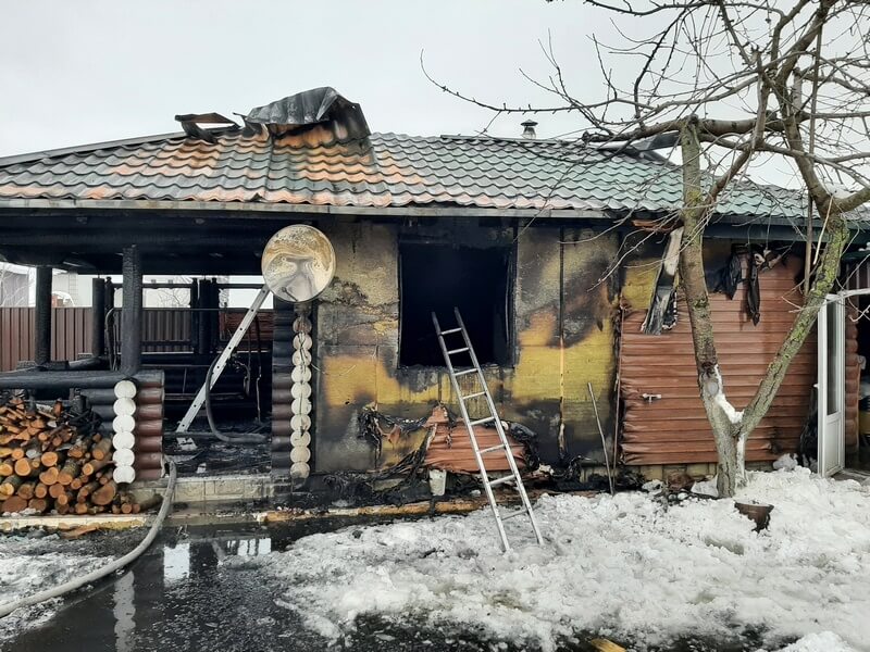Пожар ул.Парашютная Узноги Барановичи